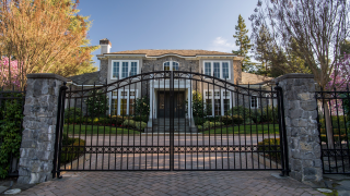 A home stands in Atherton, California.