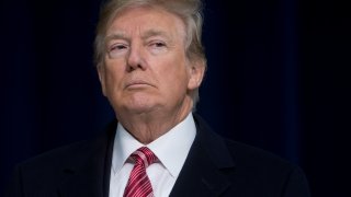 US President Donald Trump speaks during a retreat with Republican lawmakers at Camp David in Thurmont, Maryland, January 6, 2018.