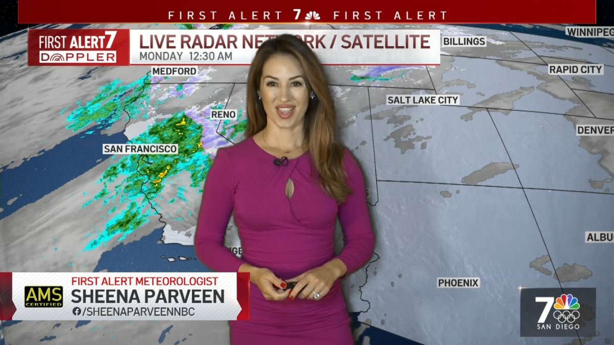 Sheena Parveens Morning Forecast For Monday Dec 13 2021 Nbc 7 San