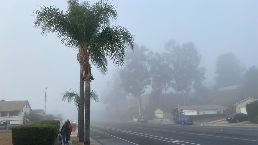 Fog settles in San Marcos.