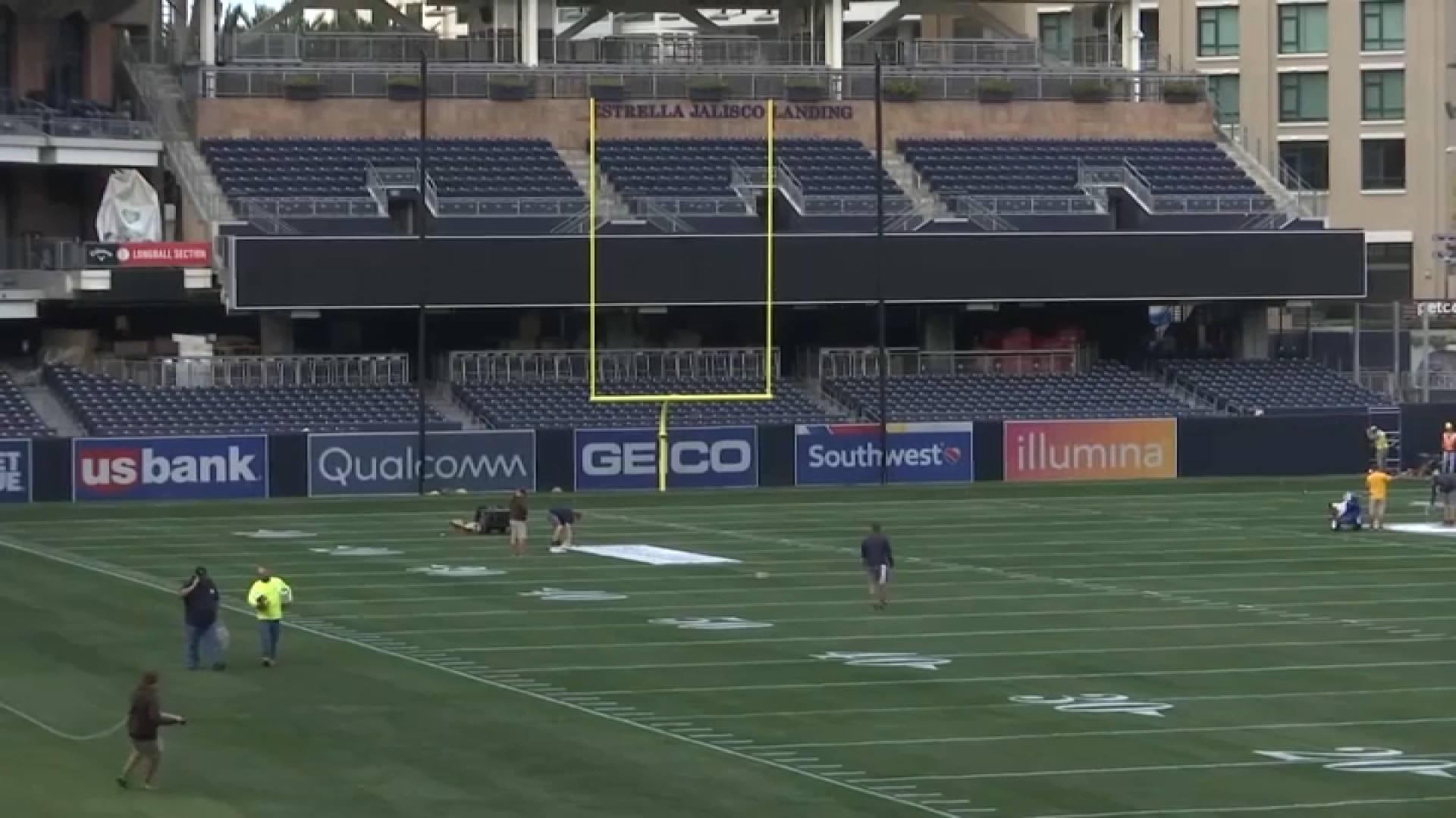 Petco Park football game: Field transformation photos, Holiday