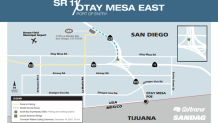 An image at the SR-11/Otay Mesa East Port of Entry freeway connections.
