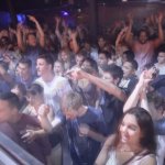 People dancing in a nightclub called Bassmnt in Gaslamp, San Diego