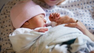 File image of a newborn baby girl.