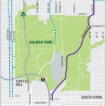 A map rendered by SANDAG shows where the Pershing Drive Bikeway project will be constructed upon completion.