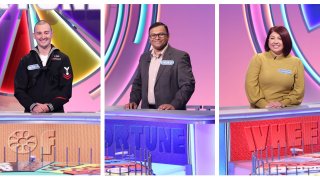 Left to right: Michael Ilipoulos, Muku Krishna and Larissa Frost. All three San Diego residents will appear on "Wheel of Fortune" on Tuesday, Fab. 1, 2022 as part of the game show's “Celebrating the Local Flavor of…” series.