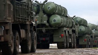 S-400 Triumf air defence missile systems during the Allied Resolve 2022 joint military drills by Belarusian and Russian troops. The military exercise is being held as part of the second phase of testing response forces of the Union State of Russia and Belarus.