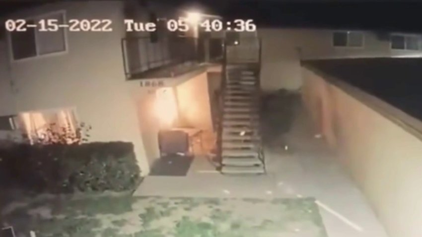 Simi Valley police release footage of a possible honey oil lab explosion on Tuesday, Feb. 15, 2022.