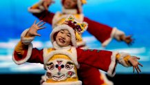 Performers dance as part of the pre-show during the opening ceremony of the 2022 Winter Olympics, Friday, Feb. 4, 2022, in Beijing.