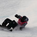 United States' Shaun White falls as he competes during the men's halfpipe qualification round at the 2022 Winter Olympics, Wednesday, Feb. 9, 2022, in Zhangjiakou, China.
