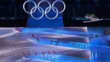 Performers during the opening ceremony of the Beijing 2022 Winter Olympic Games at National Stadium in Beijing, China.