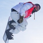 Kaishu Hirano from Japan during a run at the snowboard halfpipe event at the 2022 Winter Olympic Games, Feb. 11, 2022, in Zhangjiakou, China.