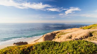 Sunny La Jolla cove beach in San Diego, California