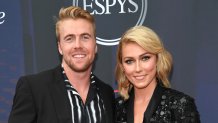 Ski racers Aleksander Kilde and Mikaela Shiffrin attend the 2021 ESPY Awards at Rooftop At Pier 17 on July 10, 2021, in New York City.