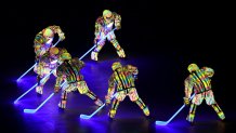 Performers dressed as hockey players perform during the Opening Ceremony of the Beijing 2022 Winter Olympics at the Beijing National Stadium on Feb. 4, 2022, in Beijing, China.