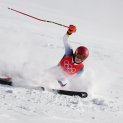 Mikaela Shiffrin of Team United States crashes during the Women's Giant Slalom on day three of the Beijing 2022 Winter Olympic Games at National Alpine Ski Centre on Feb. 7, 2022, in Yanqing, China.