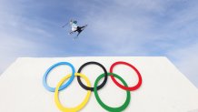 Darian Stevens of Team United States performs a trick during the Women's Freestyle Skiing Freeski Big Air Qualification on Day 3 of the 2022 Winter Olympics at Big Air Shougang on Feb. 7, 2022, in Beijing, China.