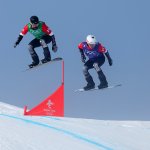 Nick Baumgartner and Jake Vedder compete