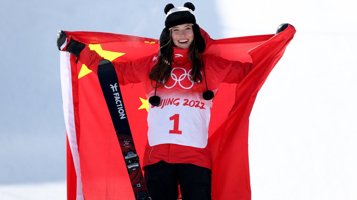 China’s Eileen Gu Wins Gold in Women’s Freeski Halfpipe, Her 3rd Medal ...