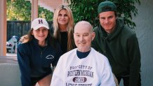 Scripps Ranch resident Keely Moy (left), who is competing for Team Switzerland at the 2022 Winter Olympics in Beijing, is shown in an undated photo from her childhood with her mom, brother and late father.