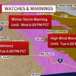 Watches and warnings in effect for San Diego County through Wednesday, Feb. 23, 2022.