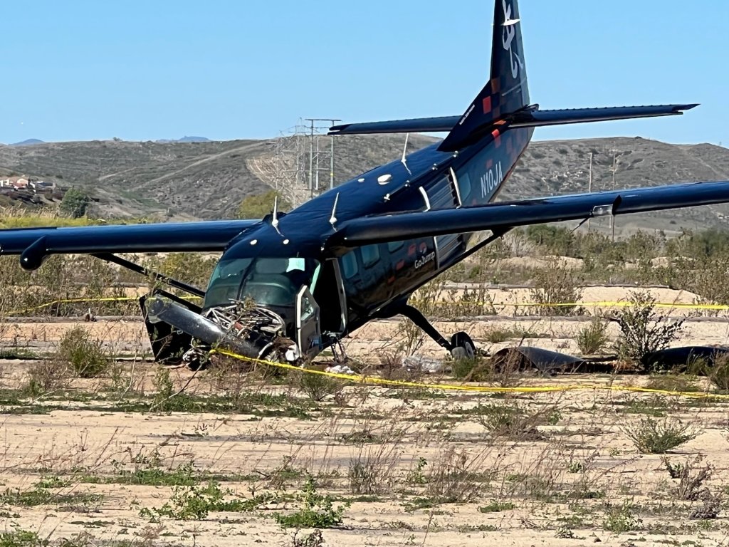 Two people were injured after a small plane crashed crashed just short of reaching the Oceanside Municipal Airport on Feb. 24, 2022, Oceanside Police Confirmed.