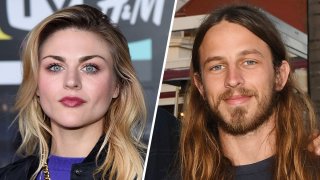 Frances Bean Cobain, left, revealed her current relationship with Riley Hawk, right.