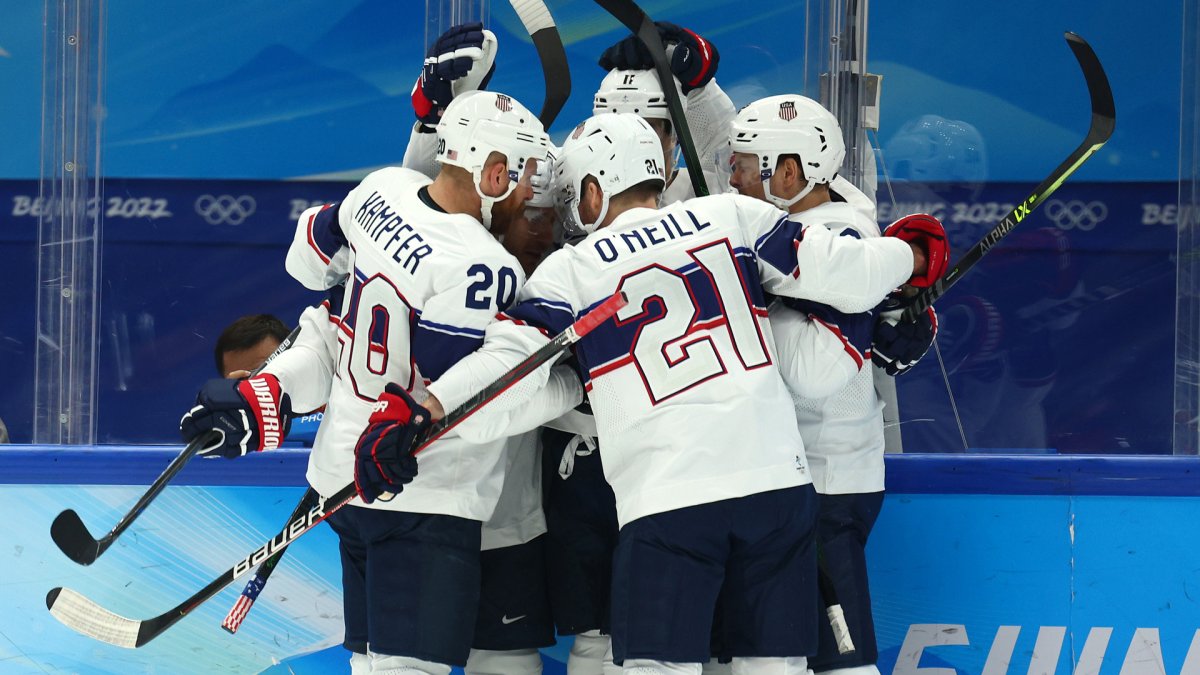 Team USA defeats Canada in men's hockey at Beijing Olympics