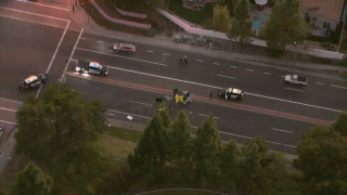 The scene of a deadly crash on College Boulevard in Oceanside on Feb. 18, 2022.