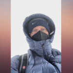 NBC 7 Anchor Steven Luke takes a selfie while bundled up at the Winter Olympics in Beijing, Feb. 16, 2022.