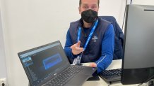 NBC 7 anchor Steven Luke watches the Opening Ceremony of the Winter Olympics from his computer in Beijing, Feb. 4, 2022.