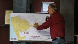 CESPT mapa colonias sin agua en Tijuana y Playas de Rosarito