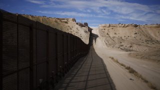 A border fence that separates the U.S. and Mexico