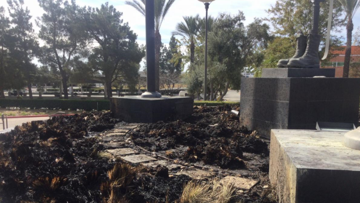 Deliberately Set Fire Damages City of Moreno Valley Veterans' Memorial – NBC 7 San Diego - Vimarsana News