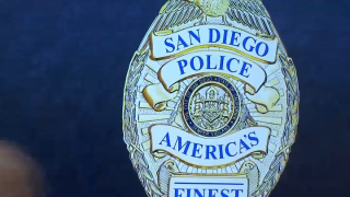A file photo of San Diego Police badge.