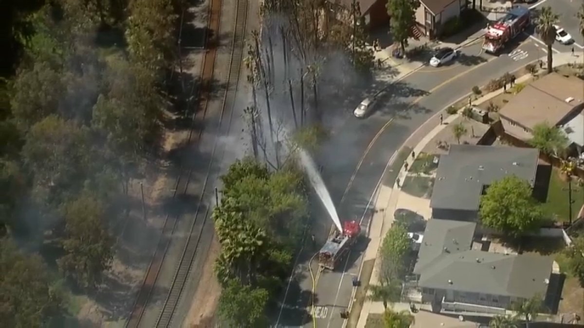 Smoke in La Mesa From Tree Fire NBC 7 San Diego