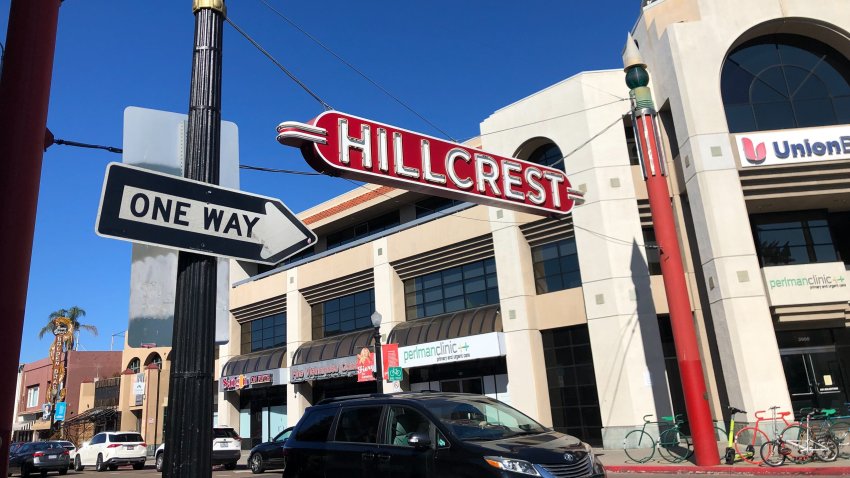 An undated image of the Hillcrest sign on University Avenue.