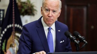 U.S. President Joe Biden announces additional military and humanitarian aid for Ukraine as well as fresh sanctions against Russia, during a speech in the Roosevelt Room at the White House in Washington, April 28, 2022.
