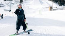 Zach Sherman, 35, a triple amputee from Harrisburg, Pennsylvania at Woodward Park City in Utah.