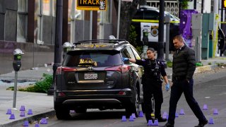 Investigators search for evidence in the area of a mass shooting In Sacramento