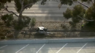 The scene of a deadly crash on I-5 near Camp Pendleton April 25, 2022.