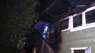 Fire damage seen on the house located on the 1000 block of Hunter street.