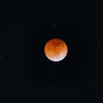 A red blood moon during a lunar eclipse in San Diego