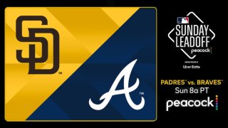 The San Diego Padres play the Atlanta Braves Sunday at 8:30 a.m. Pacific Time only on Peacock.