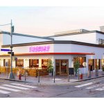 The conceptual exterior rendering of Roscoe's House of Chicken and Waffles San Diego location.