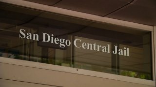 Outside the San Diego Central Jail in downtown.