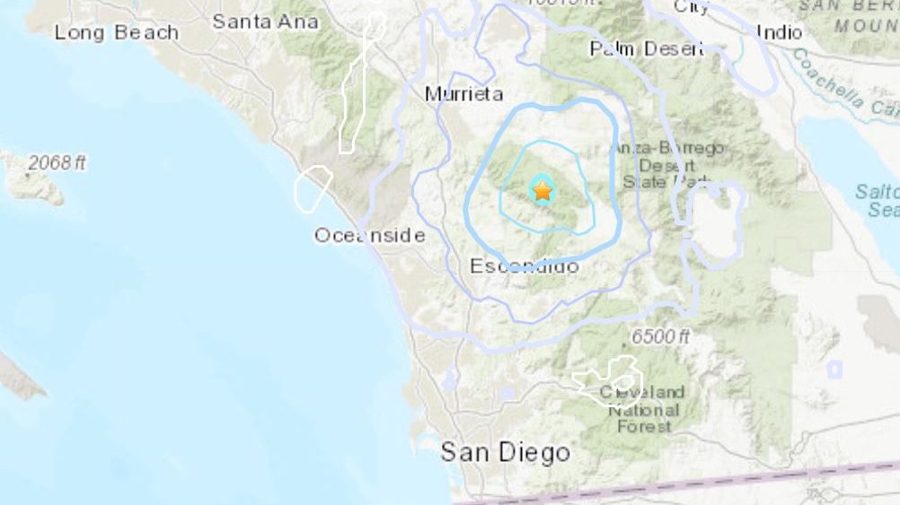 Earthquake today san diego