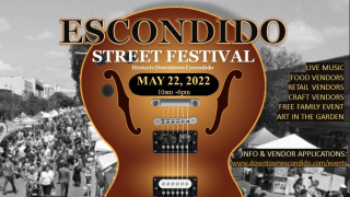 A promotional image for the 2022 Escondido Street Festival.