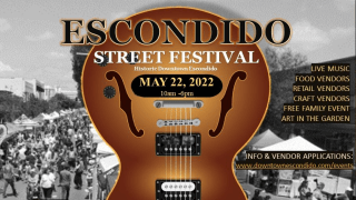 A promotional image for the 2022 Escondido Street Festival.