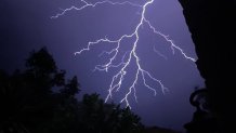 Photo of a lightning strike on June 21, 2022 shared by Adam Atwood.